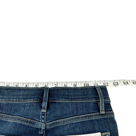 NWT Frame Denim Women's Le High Straight‎ Tulip Raw Hem Blue Jeans Sz 24 - Picture 9 of 10